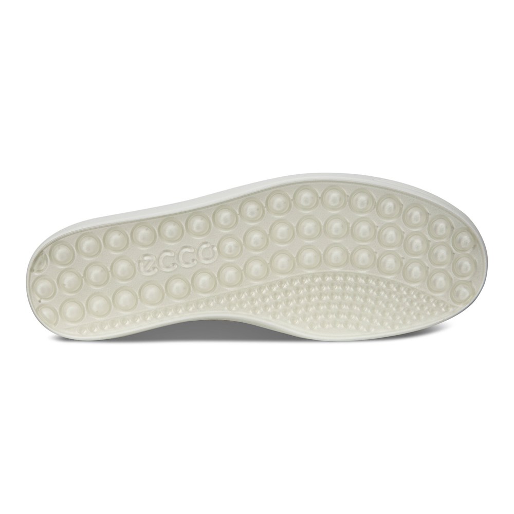 ECCO Slip On Damskie - Soft 7 Sneakers - Białe - TRYENM-420